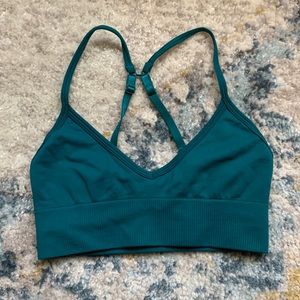 Green Lululemon sports bra size 4 Ebb to Street